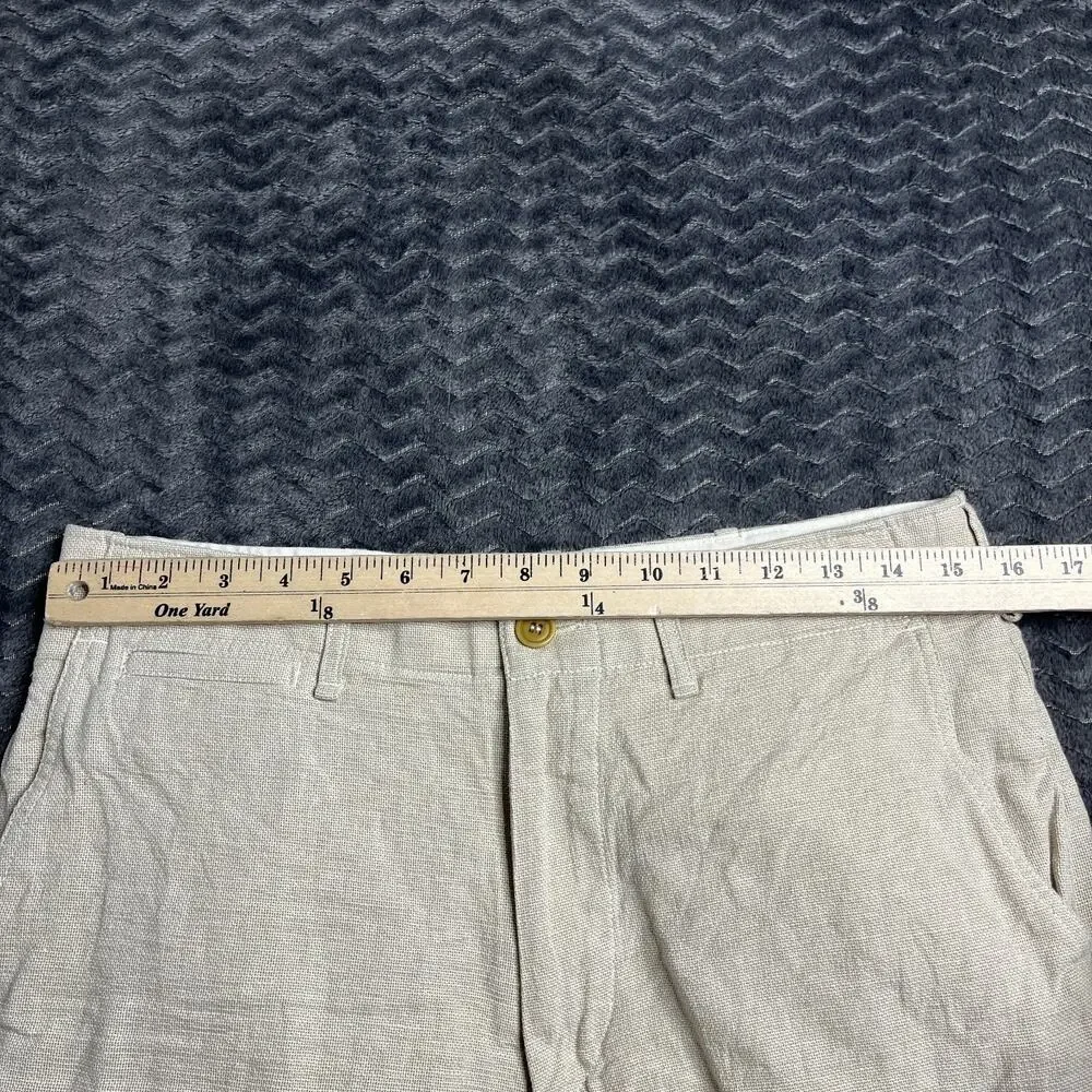 Buck Mason natural linen hopsack carry on pants trousers size 30
